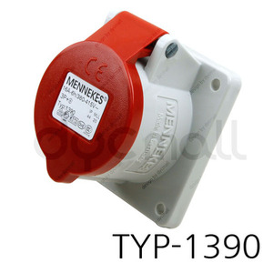 TYP 1390(직선형) 메네키스[MENNEKES] 판넬소켓[IP44 400V 16A 3P+E]
